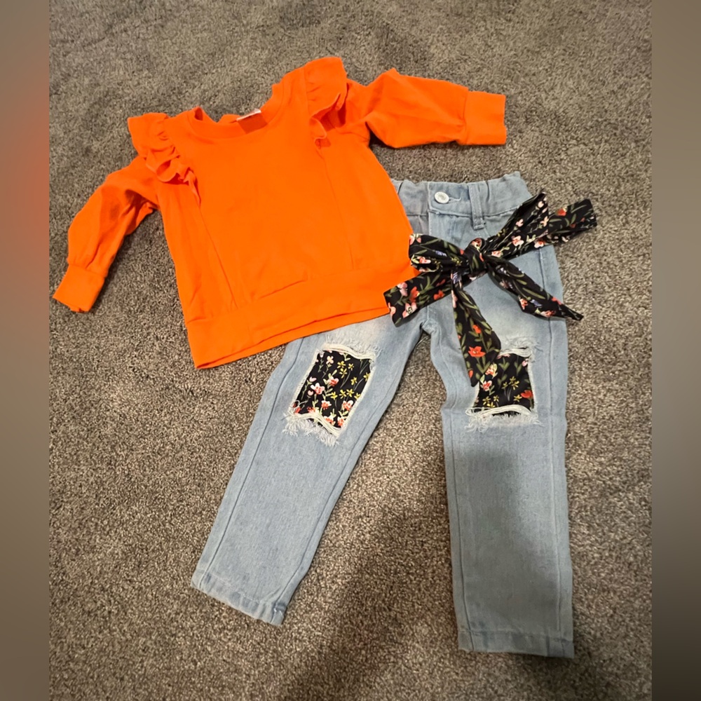 Floral Patch Kids Jeans